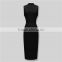 Summer dress 2015 new fashion women cute sey beige red black olive high neck sleeveless bodycon evening party Bandage Dress Band