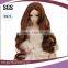 beauty long brown big wavy curly synthetic diy baby doll hair wigs