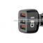 3U Car Charger 3 In 1 QC3.0 Quick Charge Car Adapter Charger