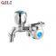 chrome plated double handle washing machine hose bib tap