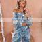 Wholesale Custom Women's Suits Casual And Comfortable Long Sleeve Round Neck Pajamas Sleepwear Western Style
