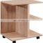 Bedside Table Wooden with Lockable Wheels