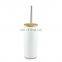 Latest Design Bathroom Accessory Bamboo and Ceramic Bathroom Accessory White Modern Elegante Bathroom Accessory Set