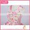 Elegant Cherry blossoms ornament knee skirt fluffy voile girl's dress children frocks designs