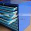 blue color car repairing tool box with drawers