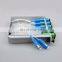 1:4 Way SC PC Insertion Type Fiber Optic Splitter With SC Coupler