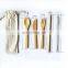 Travel Packaging Bamboo cutlery Utensil Set Portable Bamboo  Straw Spoon Knife Fork Chopsticks