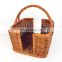 Vintage Wicker Napkin Tissue Holder With Handle Easy Bring Cheap Wholesale Picnic Caddy Storage wovenmade in Vietnam