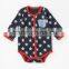 Japanese wholesae products high quality cute star pattern long sleeve rompers baby clothes for boy infant toddler wear