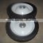 7 inch semi solid rubber wheel with steel rim