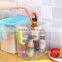 transparent plastic storage box with handle