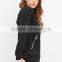bulk plain black zipper blank hoodies wholesale for women