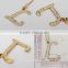 Factory price fashiion design crystal letter "L" pendant gold necklace P0004                        
                                                Quality Choice