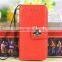 Elegant leather wallet case for iPhone 5 5S with Metal Button F-IPH5LC033