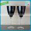 Black Goblet Glass Cups Long Stem Drinking Goblet Glass Big Capacity Stained Goblet Cups Glasses