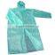 PE disposable waterproof eco-friendly long raincoat/rain wear with sleeve for promotion