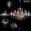 Diameter 1.4 meter Chrome Wrought Iron Contemporary Large Crystal Chandelier for Hotel Lobby MD2520 L24