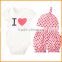 I love my mom and dad's children's clothing short sleeved Shorts Set baby romper Jumpsuit hooded suit three