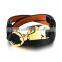 Custom handmade brown leather cuff bracelet with hook                        
                                                Quality Choice