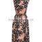 2015 Latest Women Fashion Linen Botanical Print Shirt Dress