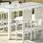 outdoor use rattan chair / rattan cafe chair in white color