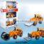 metal pull back shop truck toy, alloy pull back engineering van toy