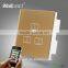 Smart Home 3 Gang WIFI Control Wallpad Gold Glass LED 3 Gang 2 Way WIFI Remote Controlled Light Switch For Lighting Control                        
                                                Quality Choice