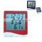 Household usage digital Hygrometer Thermometer With Time made in china (S-WS06)