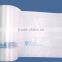 HDPE natural flat plastic food bag on roll with paper core for shopping hdpe plastic grocery bags on roll