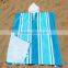 100% COTTON yarn-dyed woven stripes adult poncho towel stripes robe towel