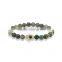 KJL-ST0019 Elastic 24k real Gold Lion skull head Bead Bracelet Bangles Natural Stone Resin Charms Buddha Bracelets