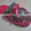 sation bow printing slipper shoes for women