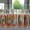 glass bottle religion candle