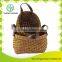 Handmade basket with leather handles