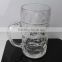 With Engraved Pattern Around & Handle 1L Machine Made Beer Glass