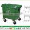 1100Litre wleelie bins in public area for garbage collections/outdoor rubbish cans with lid
