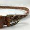 cord braid skinny leather belt for women garment