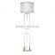 2017 hotel decorative Chrome floor lamp with brown linen shade good for inn decor high end floor standing light