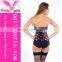 Butterfly pattern latex rubber waist training made printed latex corset