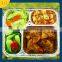 Disposable 4- compartment aluminium foil food tray