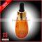 Hair care Argan oil orange thick wall PET plastic dropper bottle