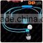 China wholesale high glow earbuds metal ear piece luminous LED earphone with microphone