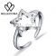 Wholesale !!! 2016 Alibaba silver plated adjustable size rings unisex five-pointed star design
