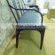 black metal bench with Backrest, Indoor outdoor furniture Bench