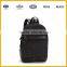 black PU leather travel leisure backpack daypack