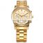 Luxury Brand Auto Date Gold Steel Strap Quartz Analog Ladies Watch