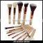 Professional makeup brush set of 15 rose gold beauty synthetic cosmetic brushes with custom logo