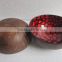 Coconut bowl Vietnam, red color, seashell inlaid, cheap price