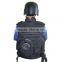 black assisted floating bulletproof vest