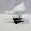 Ceramic white glossy goose with metal feet wholesale